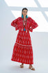 V NECK EMBROIDERED DRESS - Barrus London
